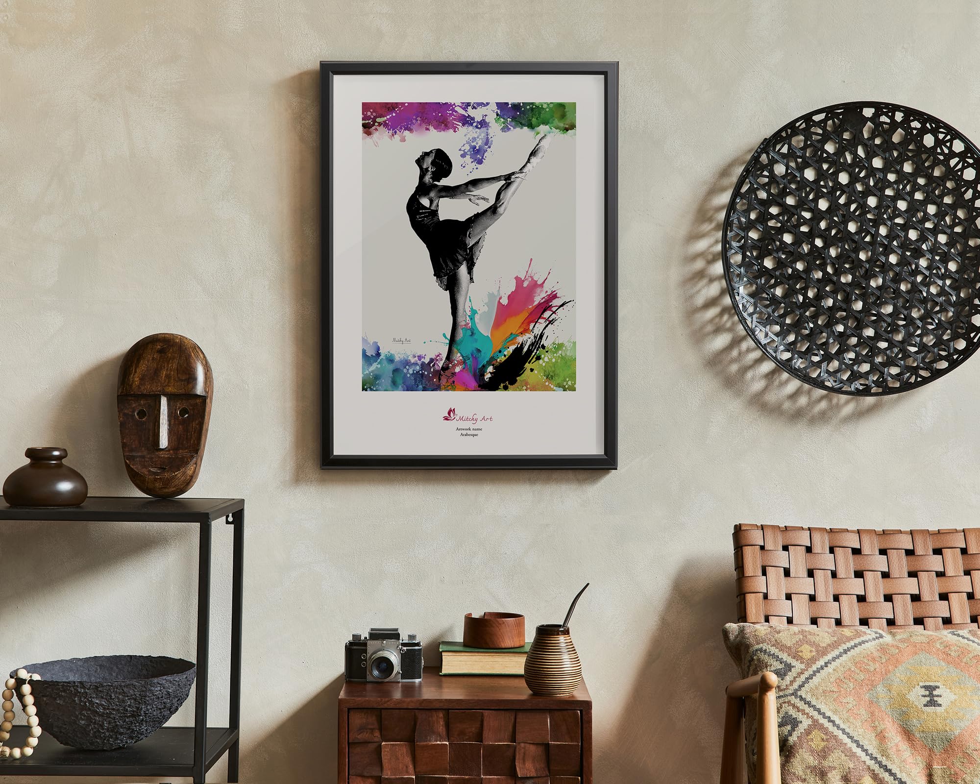 Amazon.co.jp: 絵画「Arabesque」インテリア 壁掛け アートパネル A3